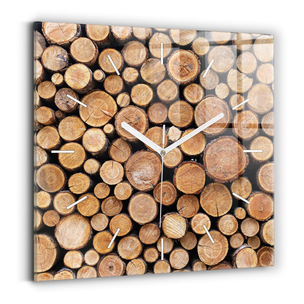 Szögletes fali üvegóra Fák évgyűrűi