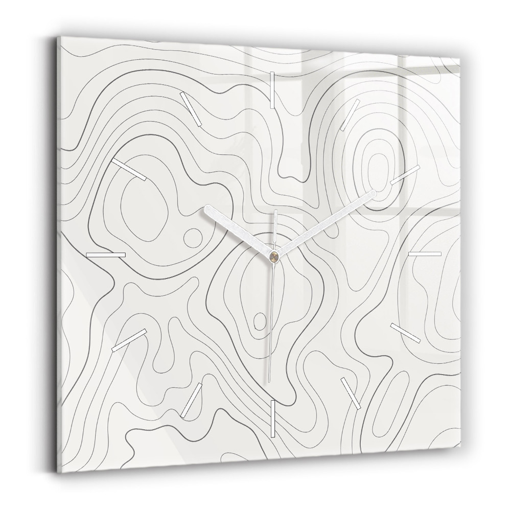 Szögletes fali üvegóra Foltok absztrakt