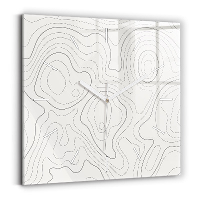 Szögletes fali üvegóra Foltok absztrakt