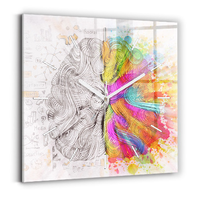 Szögletes üvegóra Absztrakt agy