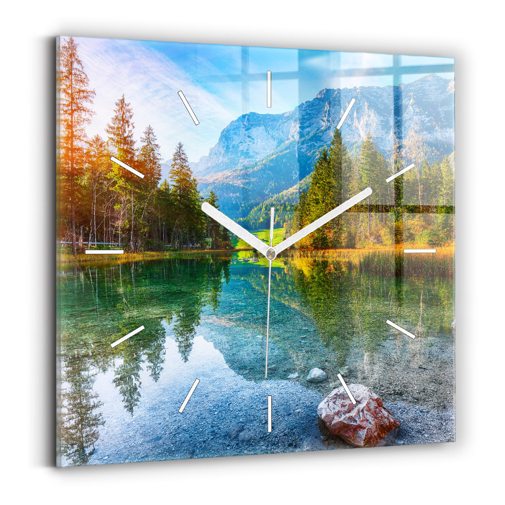 Szögletes üvegóra Folyó hegyek Tájkép