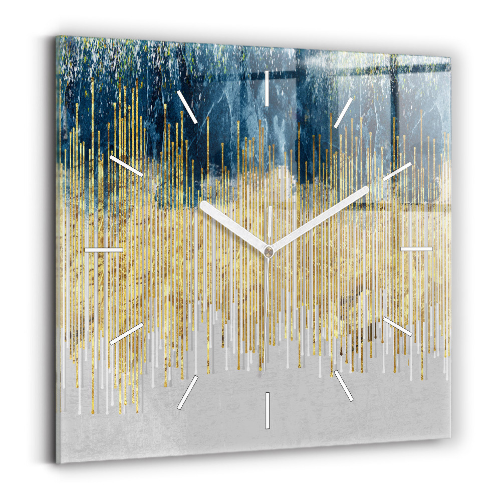 Szögletes üvegóra Dekoratív minta és arany