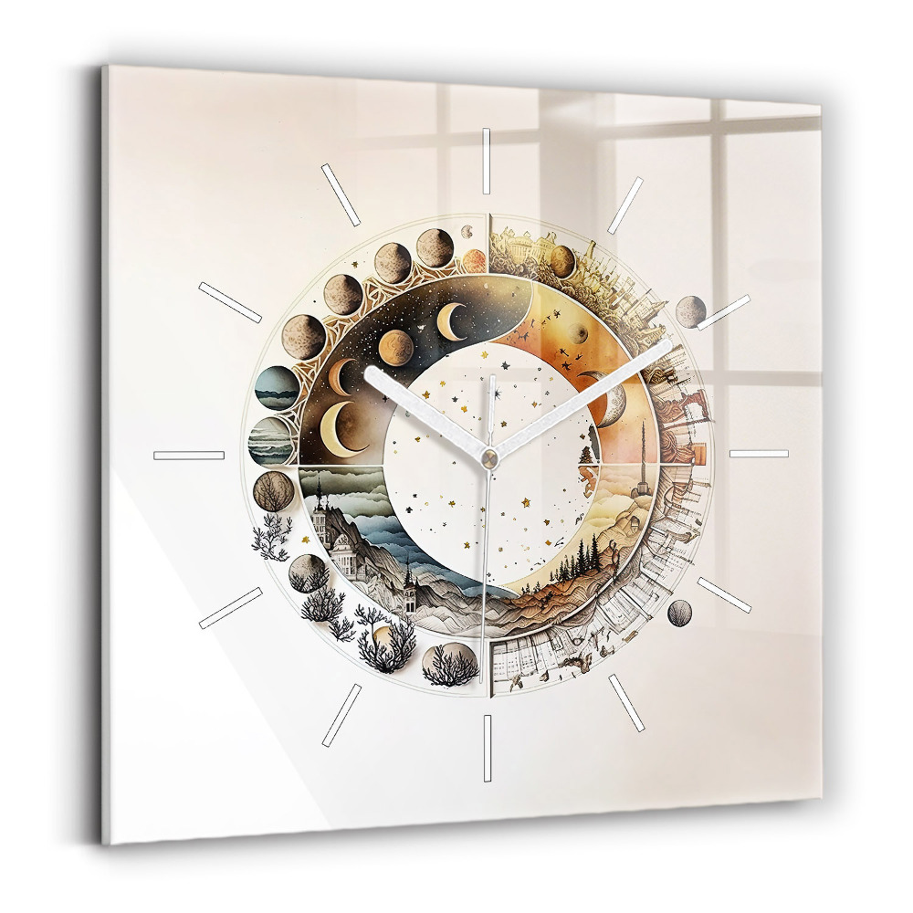 Szögletes fali üvegóra Óra csillagászat