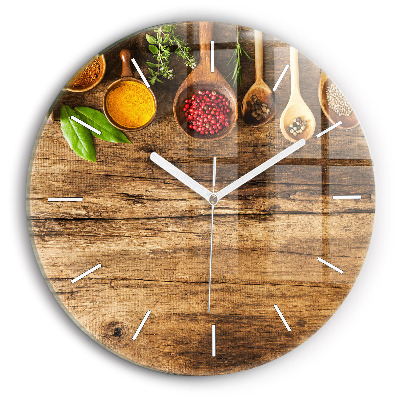 Kerek üvegóra Fűszeres kanalak