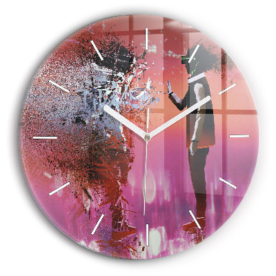 Kerek fali üvegóra Cyberspace