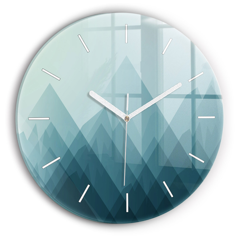 Kerek fali üvegóra Geometrikus figurák