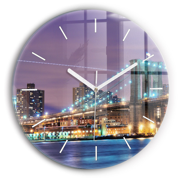Kerek fali üvegóra Brooklyn híd és az East River