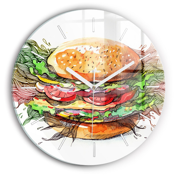 Kerek üvegóra XXL sajtburger
