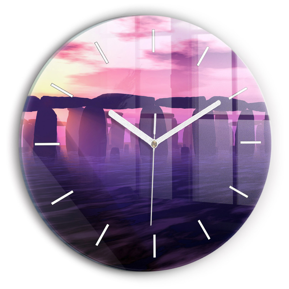 Kerek fali üvegóra Naplemente a Stonehenge-nél