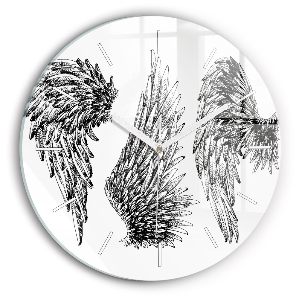 Kerek fali üvegóra Angyalszárnyak