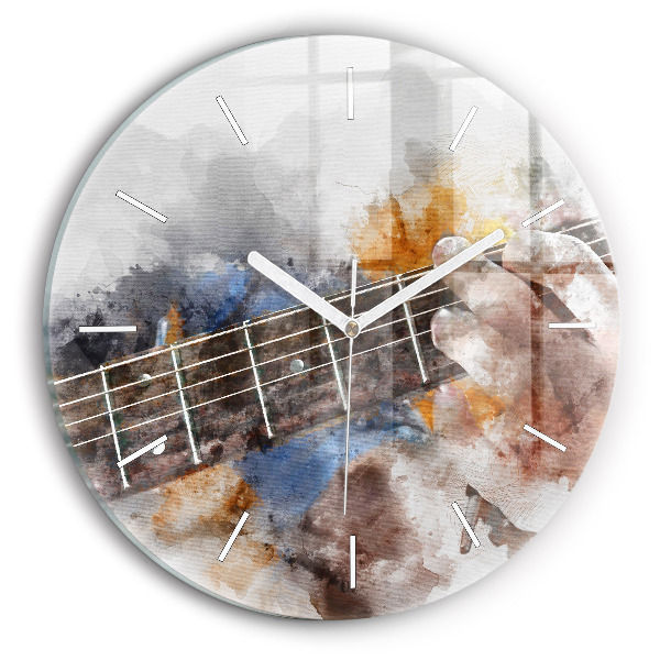 Kerek üvegóra Egy gitár grafikája