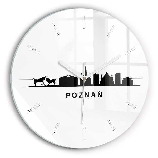 Kerek fali üvegóra Poznani égbolt grafikája