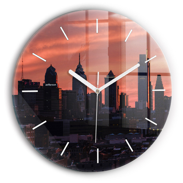 Kerek fali üvegóra Philadelphiai panoráma