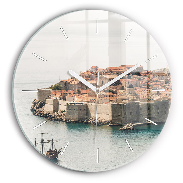 Kerek üvegóra Vitorlás hajó Dubrovnikban