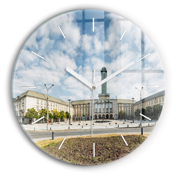 Kerek üvegóra Ostrava panorámája