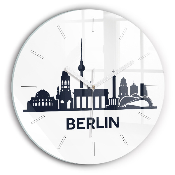 Kerek fali üvegóra Berlin városának illusztrációja