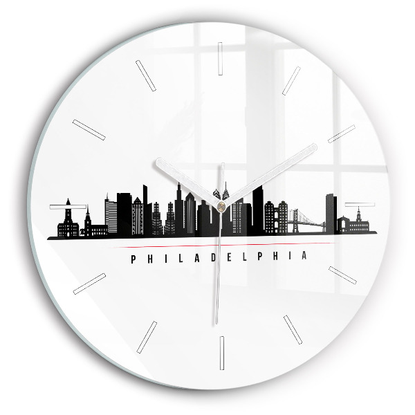 Kerek fali üvegóra Illusztráció Philadelphia