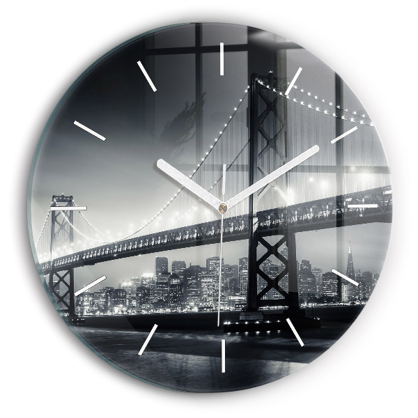 Kerek üvegóra Híd éjszaka San Francisco