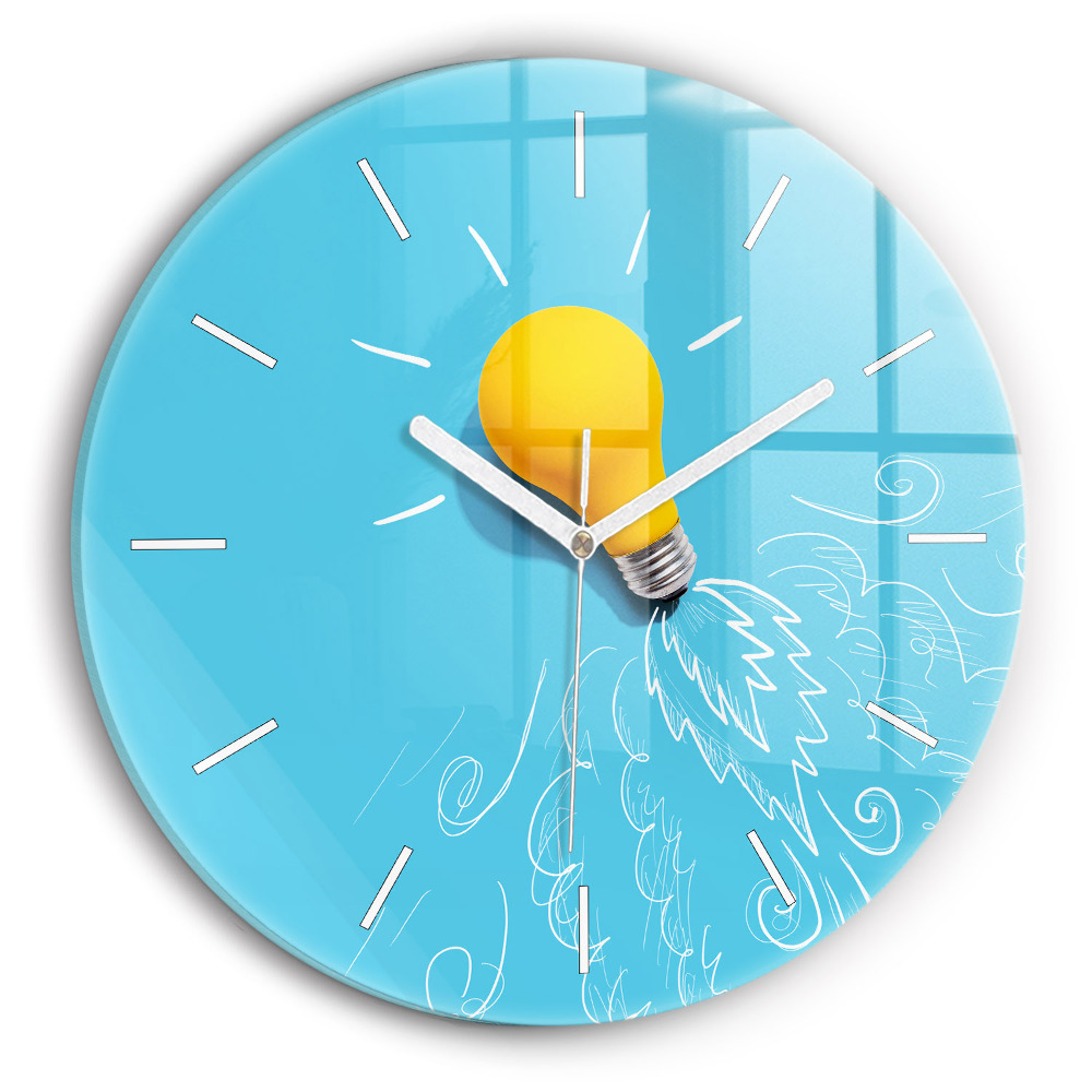 Kerek üvegóra Villanykörte rajz