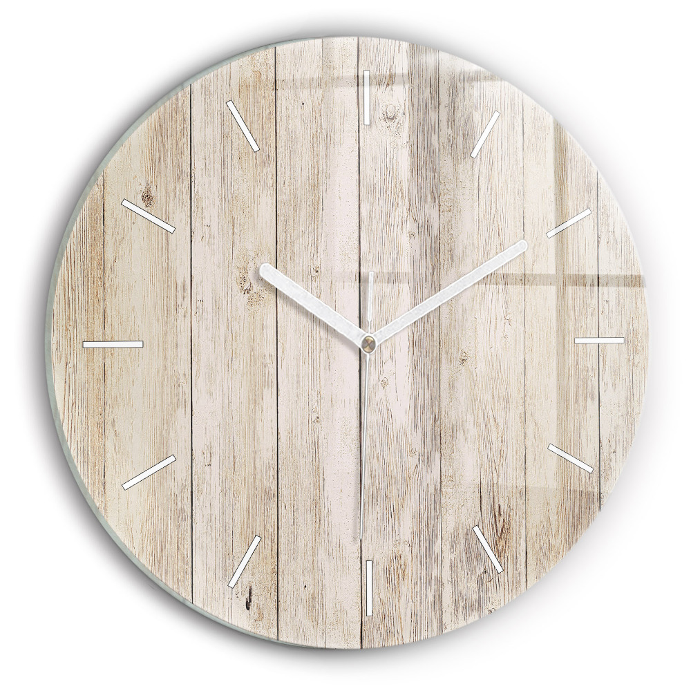 Kerek üvegóra Fa panelek