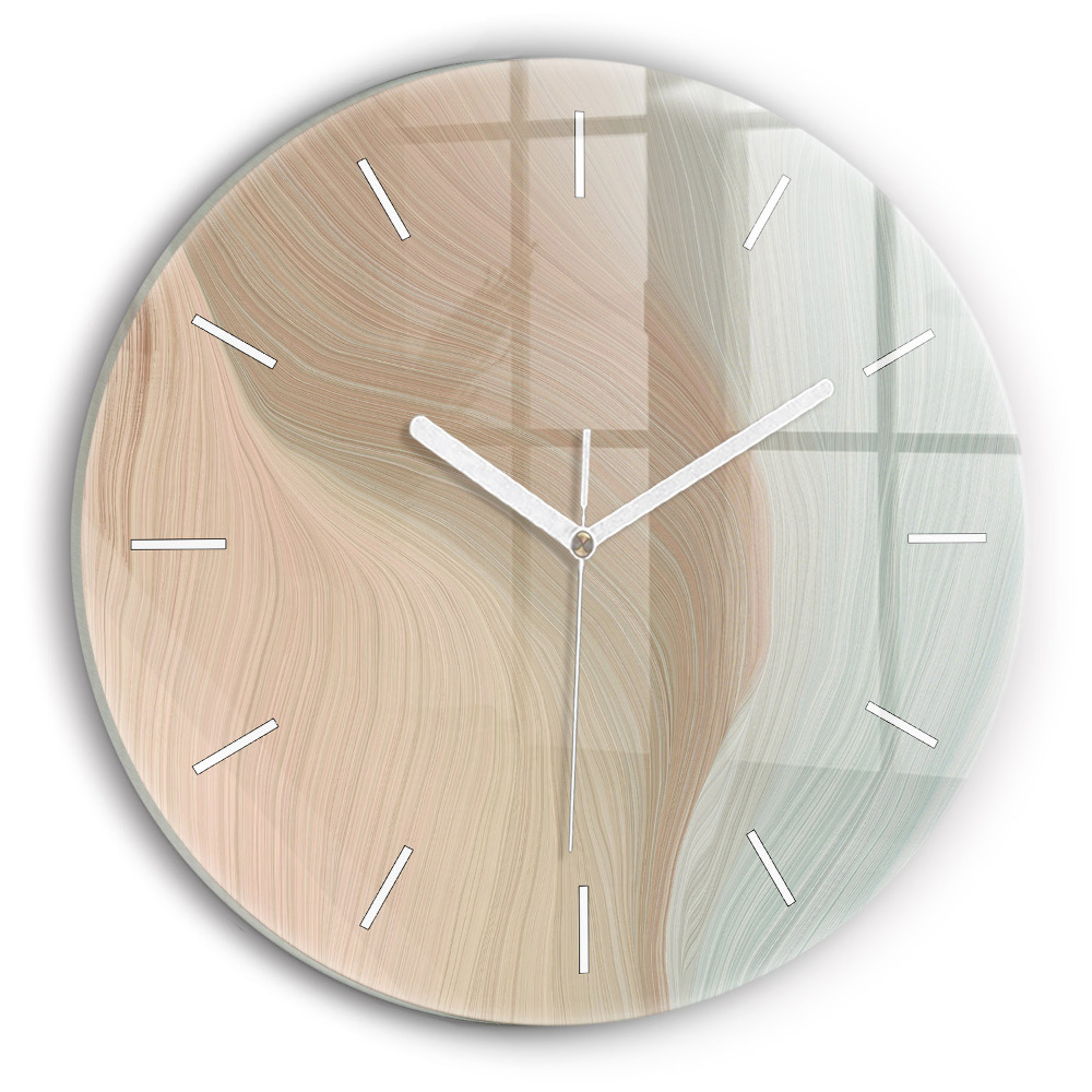 Kerek fali üvegóra Hullám absztrakt