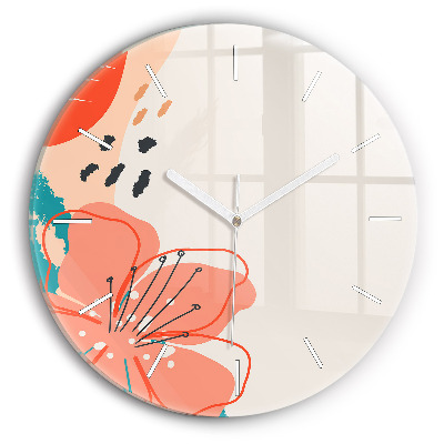 Kerek fali üvegóra Hawaii növények