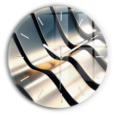 Kerek fali üvegóra Ezüst minta