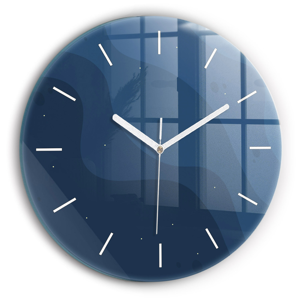 Kerek üvegóra Kék hullámok