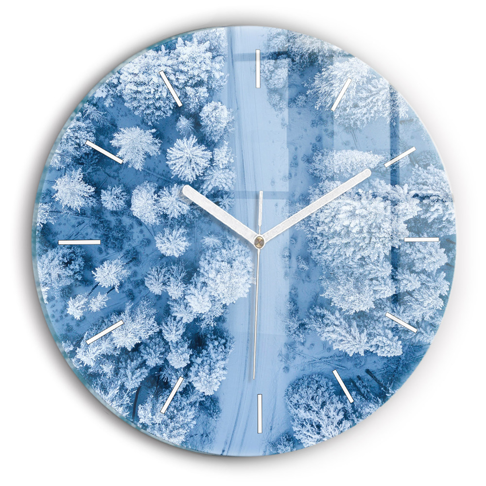 Kerek fali üvegóra Erdő drónról