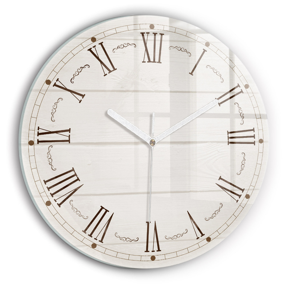 Kerek fali üvegóra Római számok