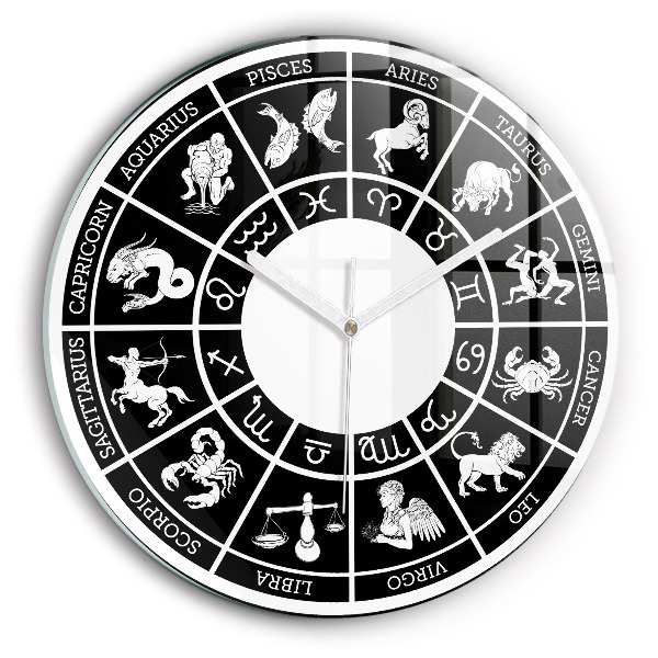 Kerek üvegóra Zodiákus